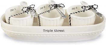 MUDPIE CIRCA DIP &amp; CRACKER BOWL SET