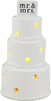 MUD PIE WEDDING CAKE LIGHT UP SITTER