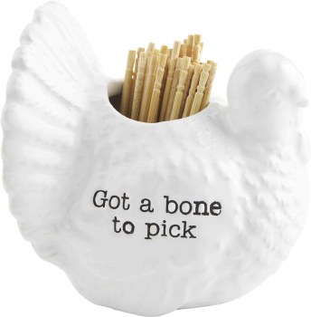 MUD PIE TOOTHPICK HOLDER BONE TO PICK