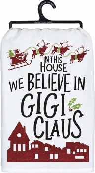 PBK XMAS KITCHEN TOWEL GIGI CLAUS