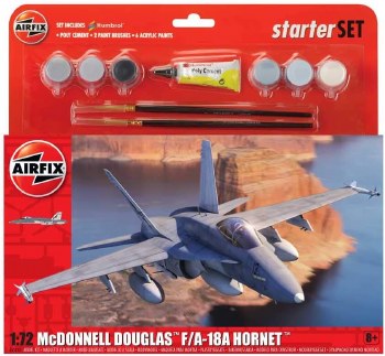 AIRFIX STARTER SET MCDONNEL F/A-18A HORN