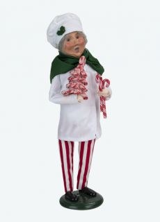 BYERS' CHOICE CANDY CANE MRS CLAUS