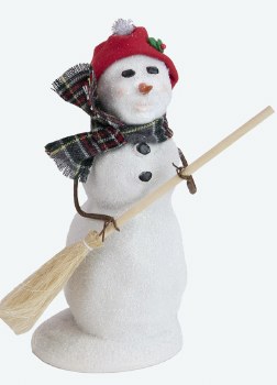 BYERS' CHOICE SNOWMAN W/BROOM