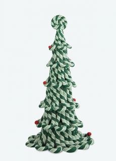 BYERS' CHOICE GREEN CANDY CANE TREE