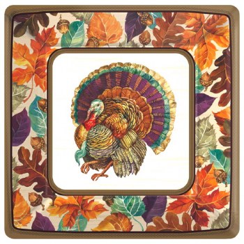 TRADITIONAL TURKEY 7&quot; PLATES 8ct