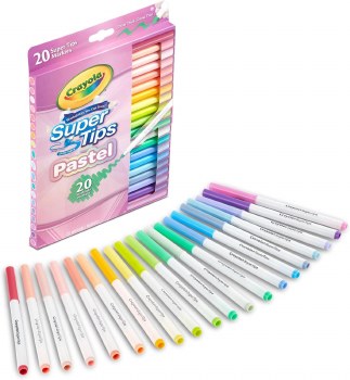 CRAYOLA 20CT PASTEL SUPER TIP MARKERS
