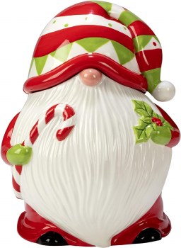 CERT INT'L HOLIDAY GNOMES COOKIE JAR