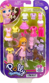 POLLY POCKET DOLL W/18 ACCESSORIES