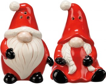 PBK XMAS SALT &amp; PEPPER SET GNOME SANTAS