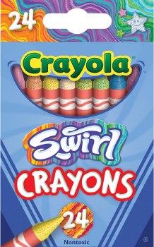 CRAYOLA 24 CT SWIRL CRAYONS