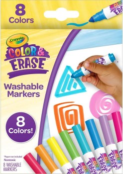 CRAYOLA 8ct COLOR ERASE MARKERS