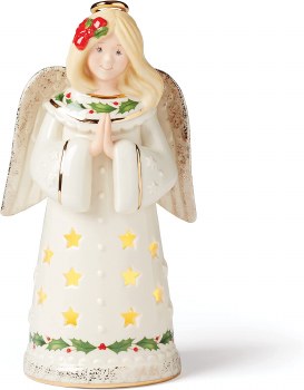 LENOX HOLIDAY PIERCED LIT ANGEL