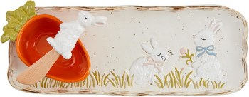 MUD PIE BUNNY DIP &amp; TRAY SET