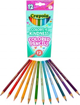CRAYOLA 12CT PENCILS COLORS OF KINDNESS
