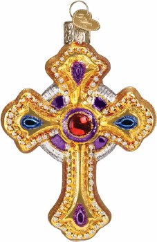 OLD WORLD CHRISTMAS ORNATE CROSS