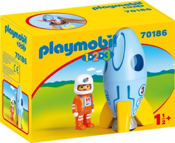 PLAYMOBIL 123 ASTRONAUT W/ ROCKET