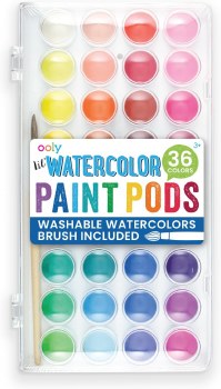 OOLY LIL' WATERCOLOR PAINT PODS &amp; BRUSH