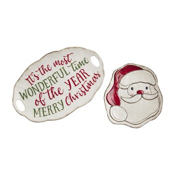 MUDPIE XMAS FARM PLATTER SET