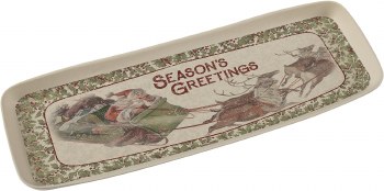 PBK 17" BAMBOO TRAY SEASON'S GREETINGS