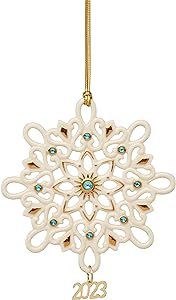 LENOX ORNAMENT 2023 GEMMED SNOWFLAKE