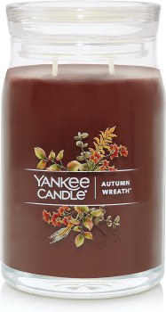YANKEE SIGNATURE LG JAR AUTUMN WREATH
