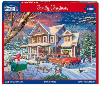 WHITE MTN PUZZLE 1000PC FAMILY XMAS