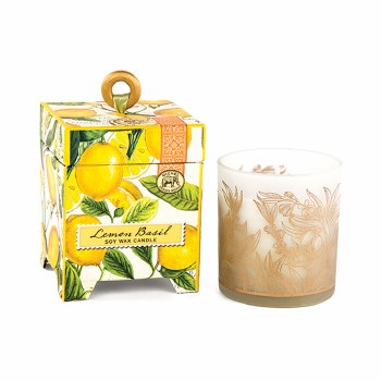 MICHEL &amp; CO BOXED CANDLE LEMON BASIL