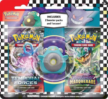 POKEMON BTS ERASER SET W/2 PACKS