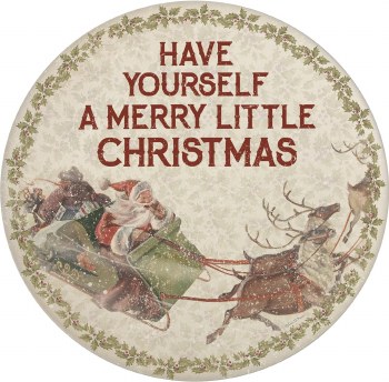 PBK LARGE BAMBOO PLATE MERRY CHRISTMAS