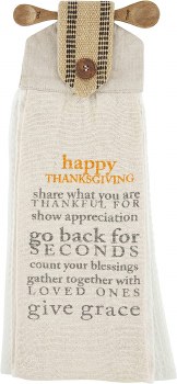 MUD PIE THANKSGIVING HANGING TOWEL SET