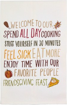 MUDPIE WELCOME FRIENDSGIVING TOWEL