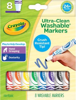 CRAYOLA 8CT WASHABLE MARKERS TODDLER