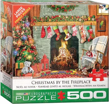 EUROGRAPHIC PUZZLE 500pc XMAS FIREPLACE