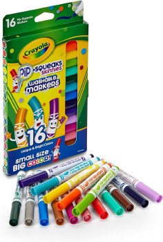 CRAYOLA 16CT WASHABLE SKINNIES MARKERS