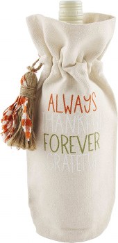 MUDPIE ALWAYS THANKSGIVING WINE BAG