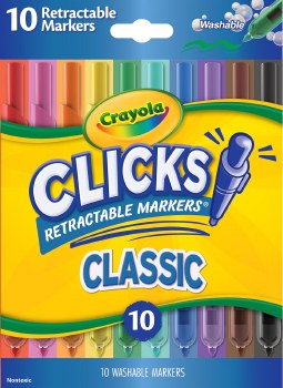 CRAYOLA 10ct CLICKS RETRACTABLE MARKERS