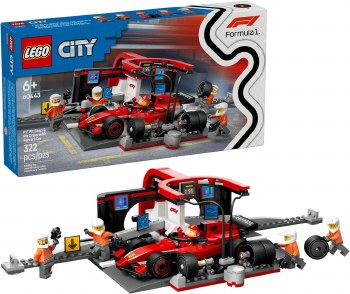 LEGO CITY F1 PIT STOP &amp; PIT CREW