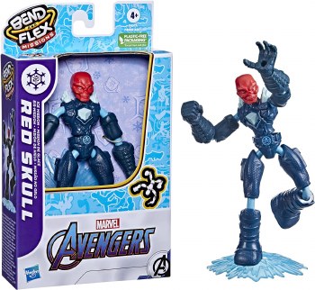 MARVEL BEND &amp; FLEX RED SKULL