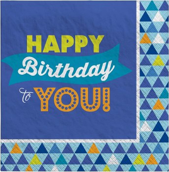 TRUE BLUE BIRTHDAY LUNCHEON NAPKINS
