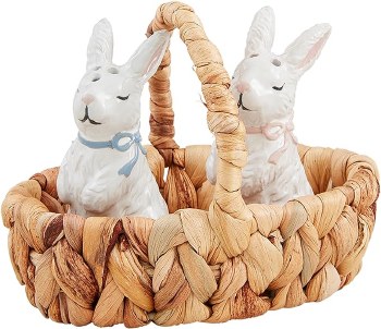 MUD PIE BUNNY SALT &amp; PEPPER SET