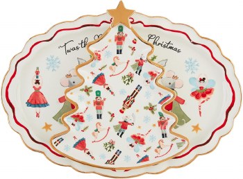MUD PIE NUTCRACKER PLATTER SET