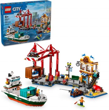 LEGO #60422 SEASIDE HARBOR W/CARGO SHIP