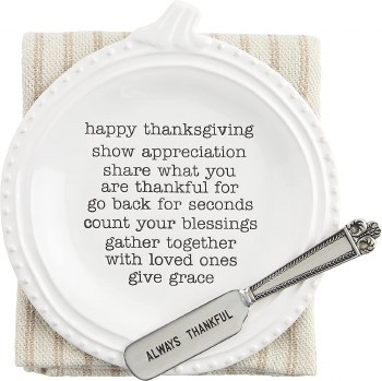 MUD PIE HAPPY THANKSGIVING APP SET