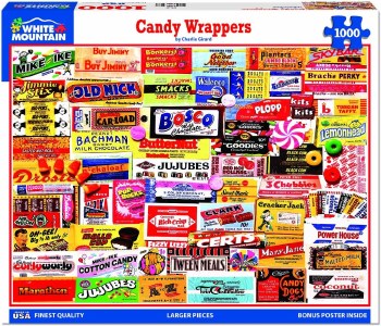 WHITE MTN PUZZLE 1000PC CANDY WRAPPERS