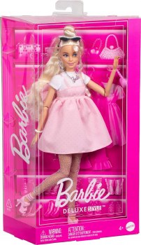 BARBIE DELUXE DOLL PINK PASTEL DRESS