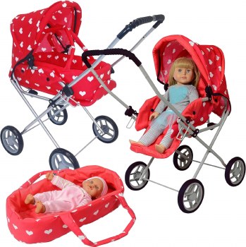 NY DOLL BABY DOLL BASSINET STROLLER
