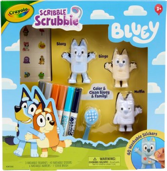 CRAYOLA SCRIBBLE SCRUBBIE BLUEY