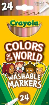 CRAYOLA 24ct WASHABLE FINE MARKERS