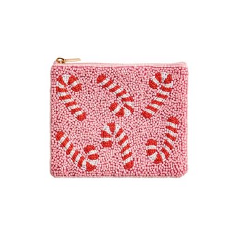 MUD PIE BEADED HOLIDAY CASE CANDY CANES