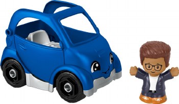 LITTLE PEOPLE SMALL BLUE ELECTRIC CAR